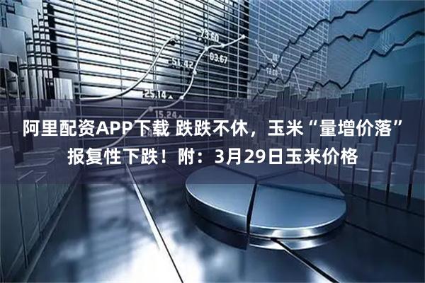阿里配资APP下载 跌跌不休，玉米“量增价落”报复性下跌！附：3月29日玉米价格